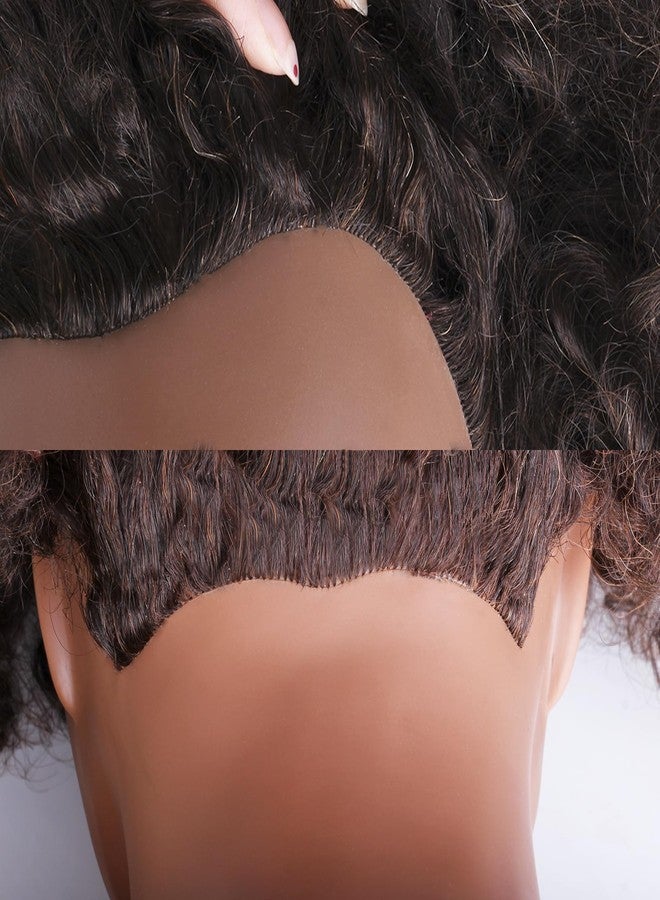 AliLeader Afro mannequin head with 100% Human Hair Mannequin Head Curly Cosmetology for Display Practice Braiding Styling Training Head Hair Styling (Brown, 6 Inch) - Image 4